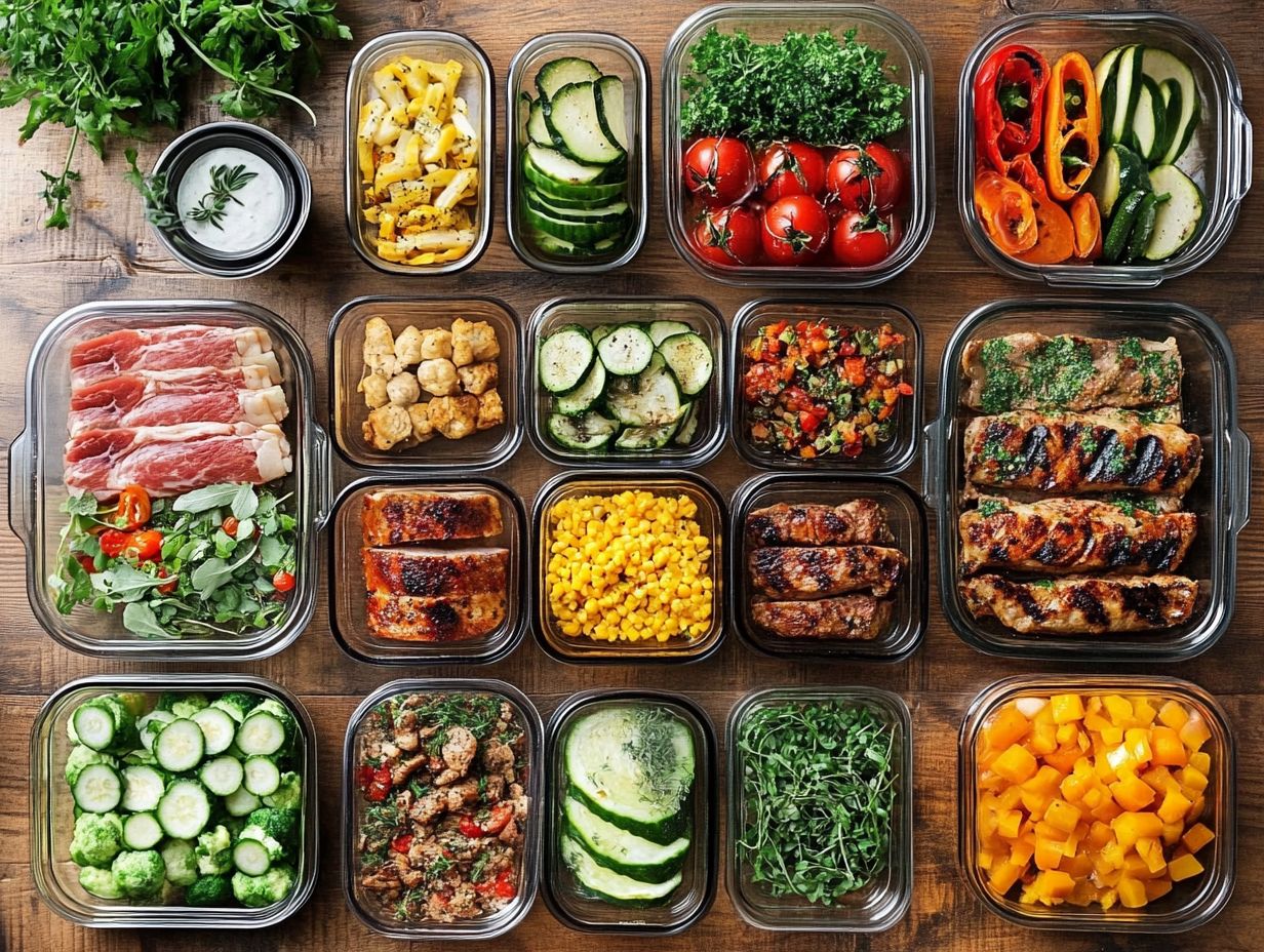 What are some essential ingredients for keto meal prepping?