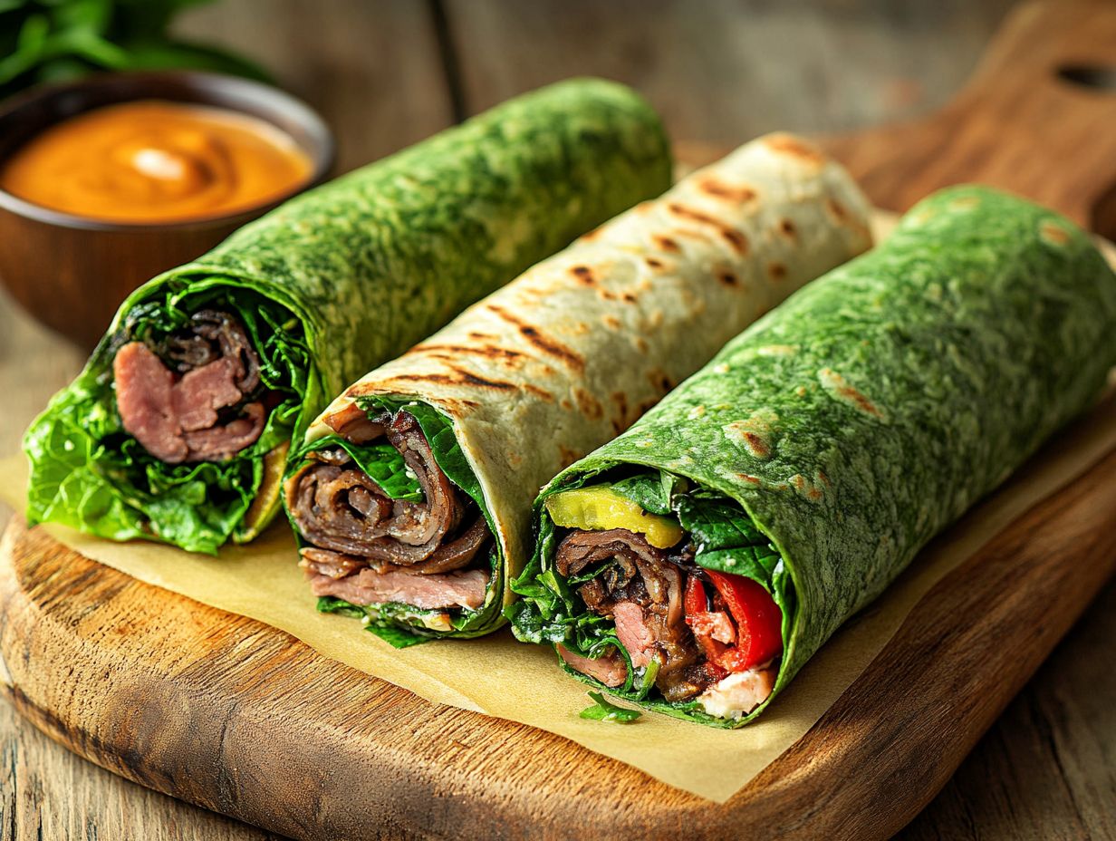 Image showcasing delicious keto wraps for lunch