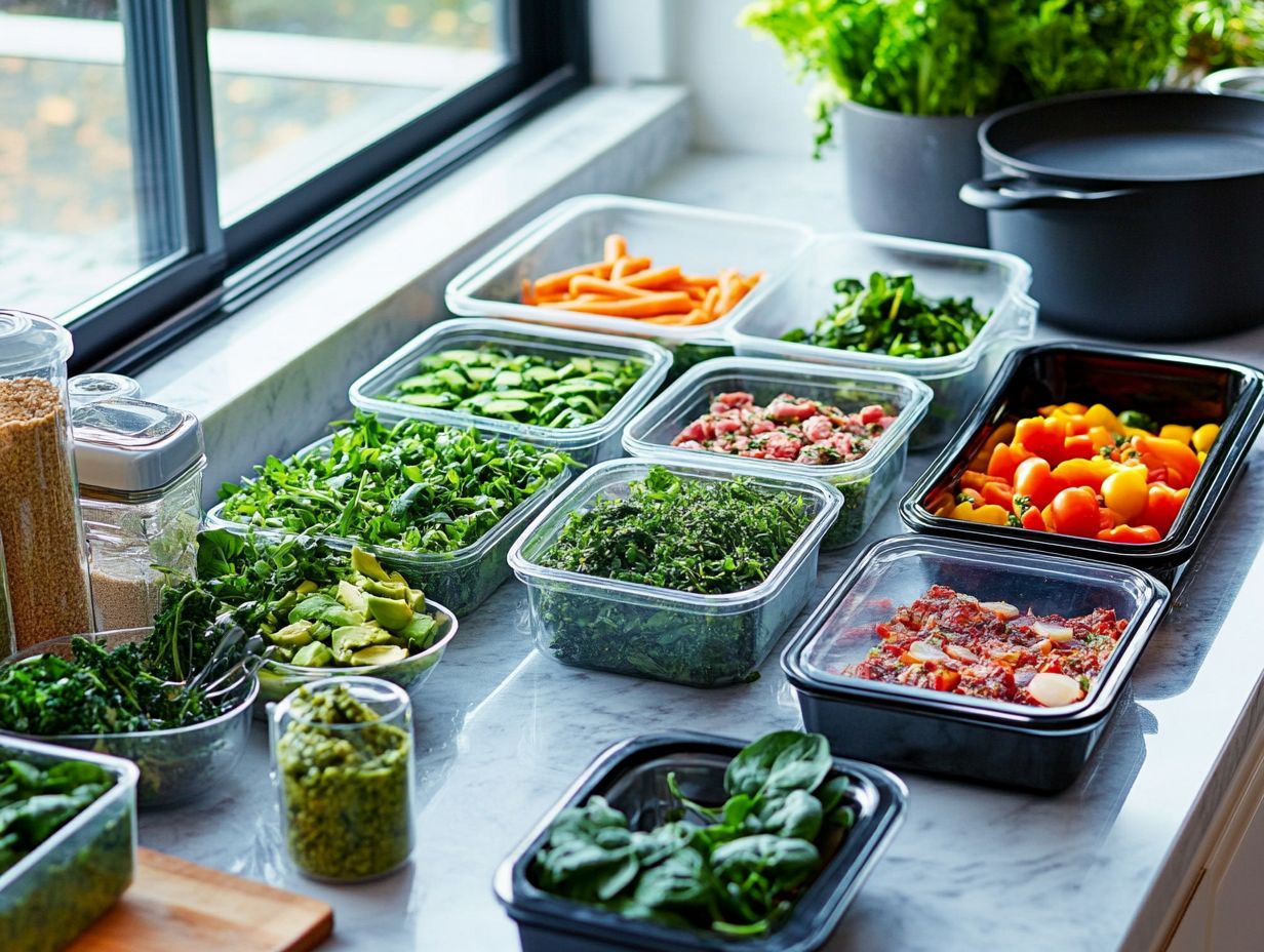 Image illustrating key takeaways for keto meal prepping