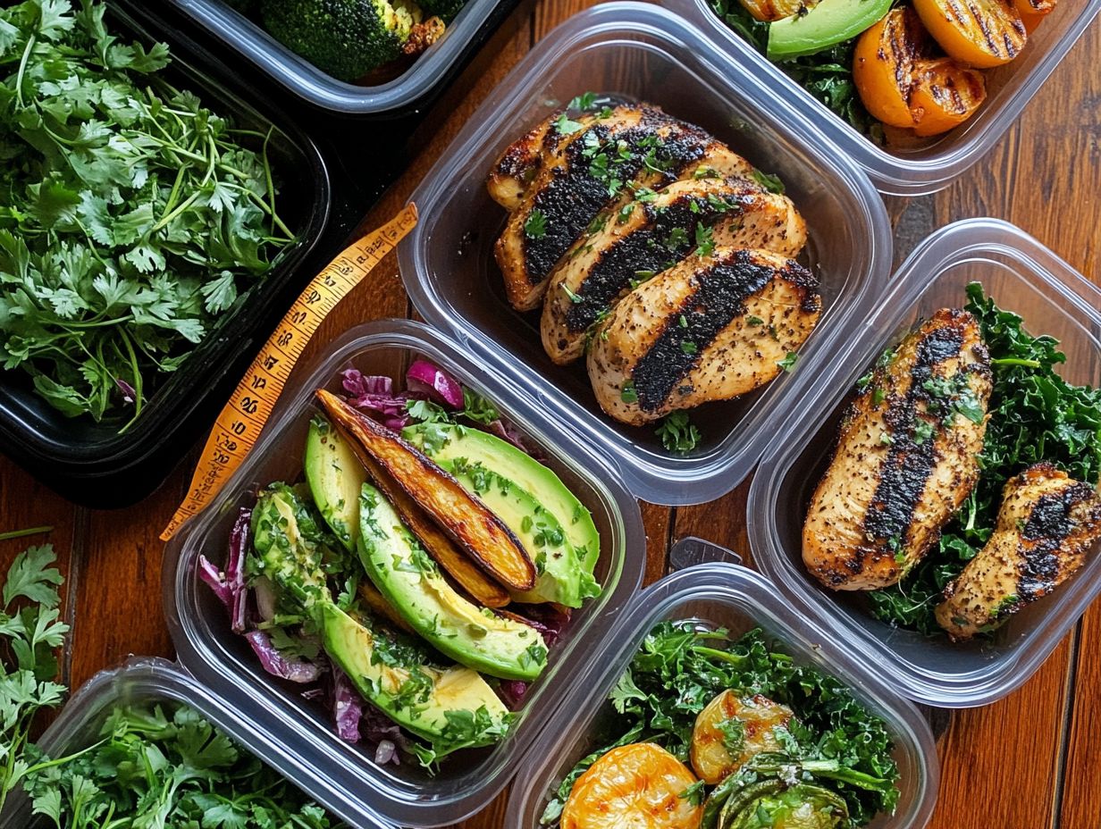 Illustration of key takeaways for keto meal prep for weight loss