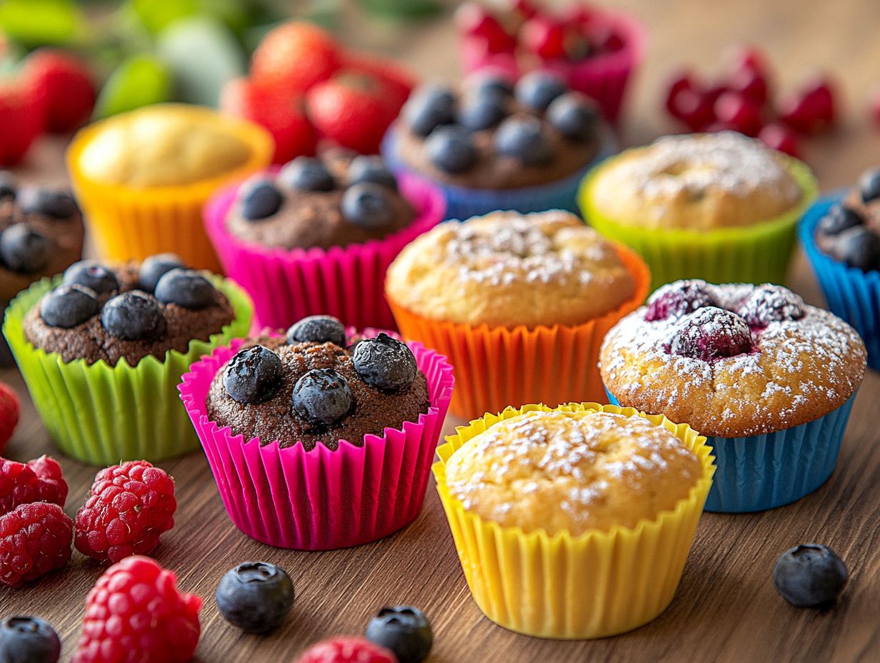 An array of low-carb keto muffin recipes