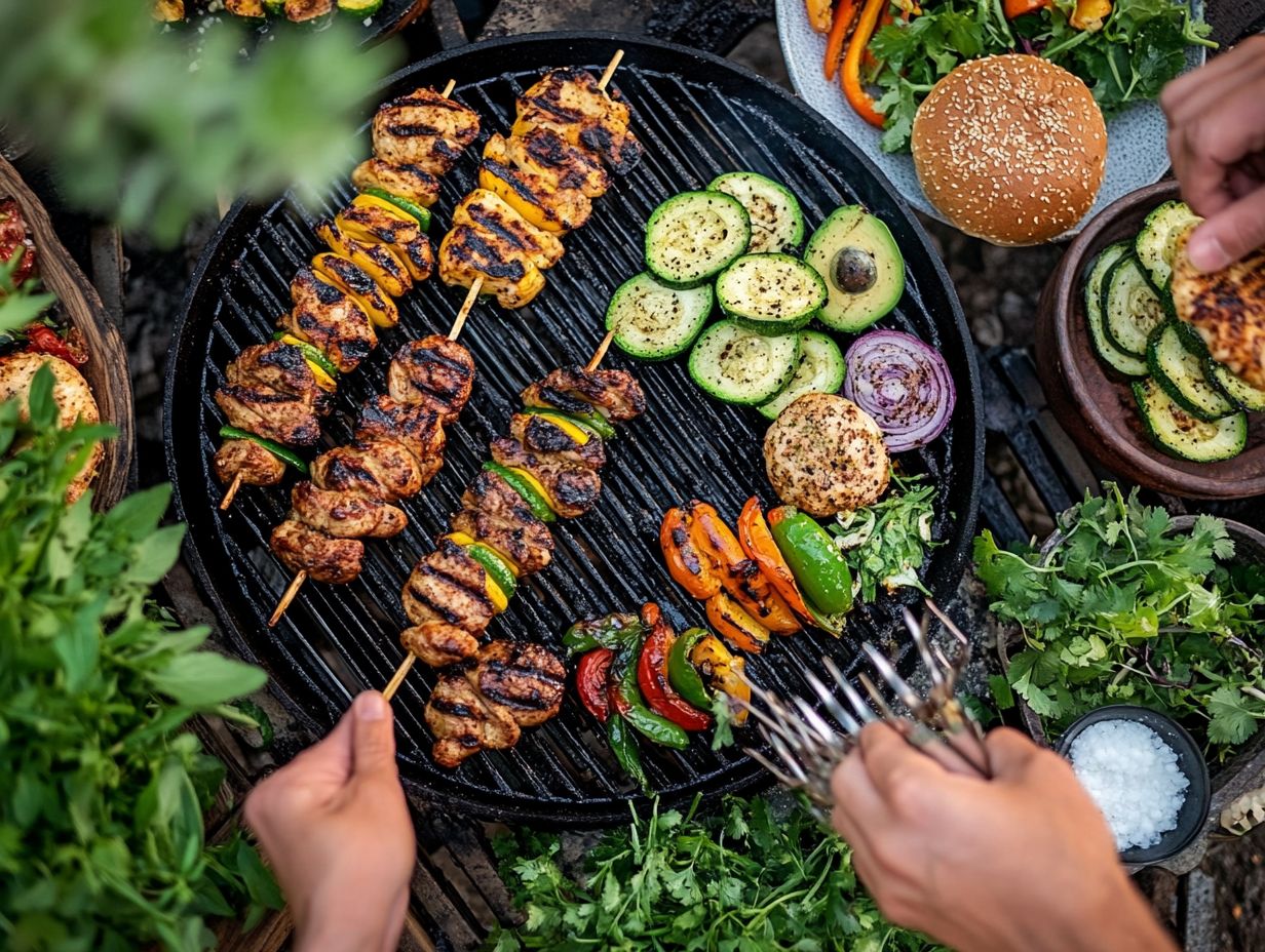 Delicious grilled meats suitable for a keto diet.