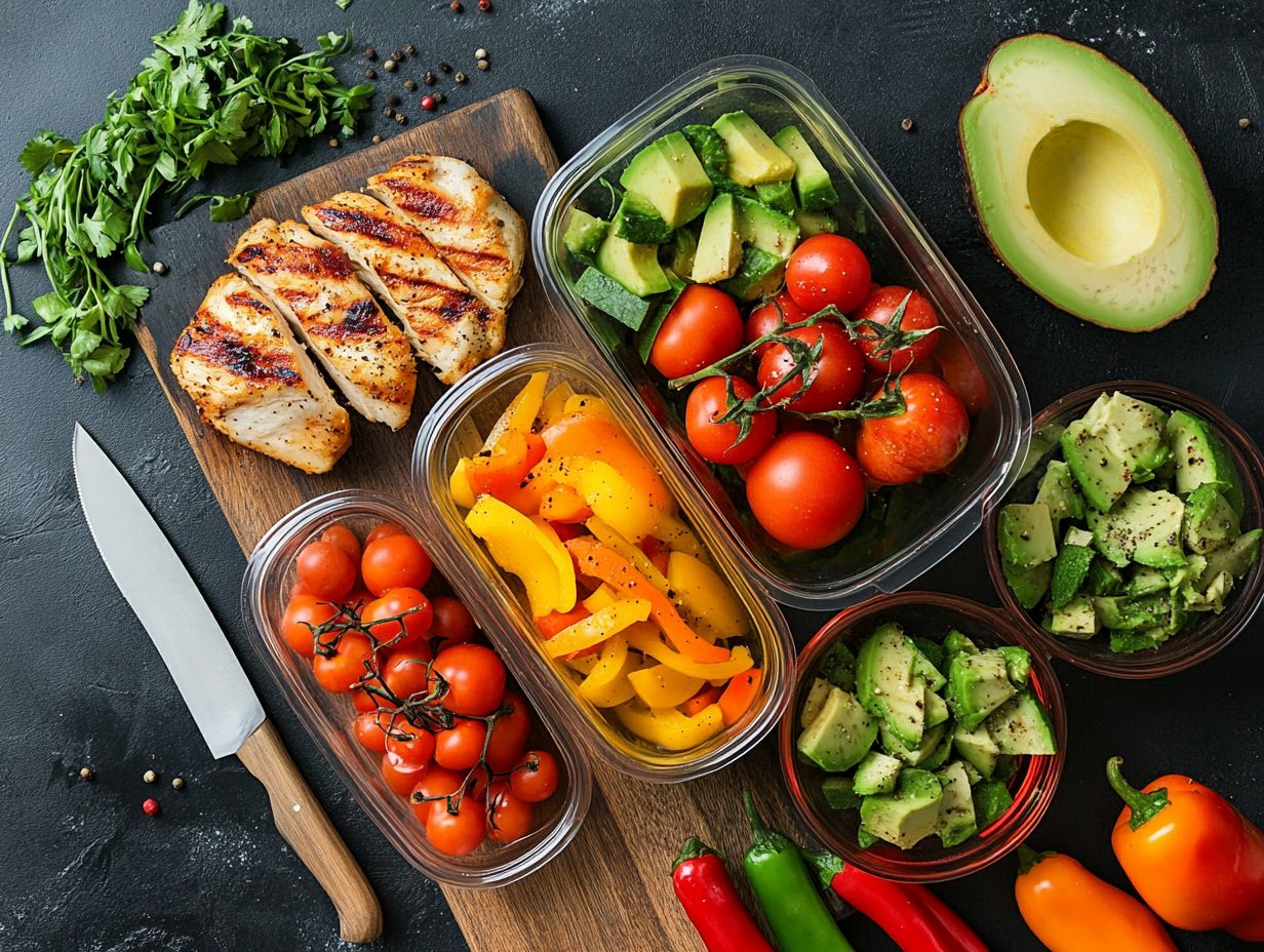 A colorful array of veggie-packed keto meal prep ideas