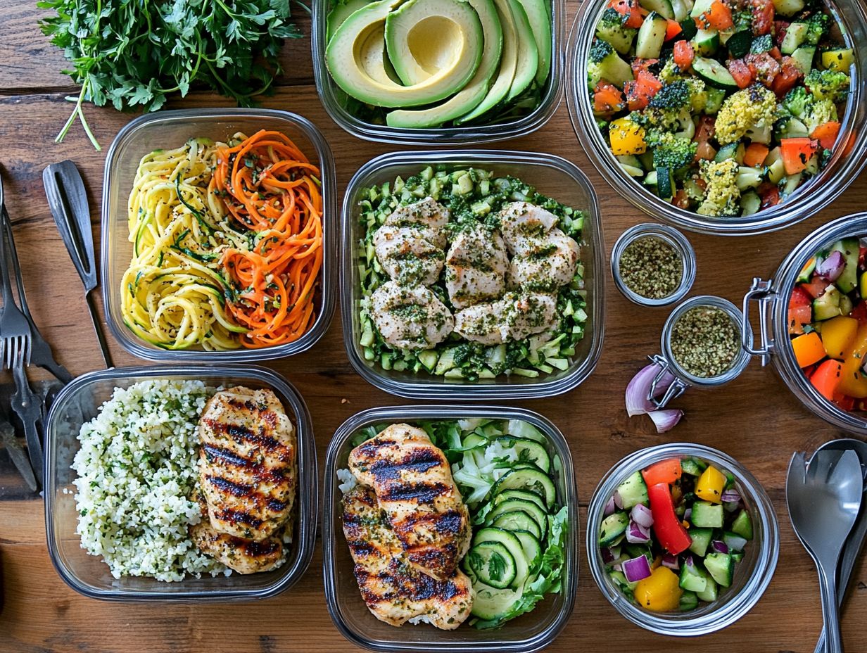 Delicious Cauliflower Rice and Shrimp Bowl served in a colorful dish.