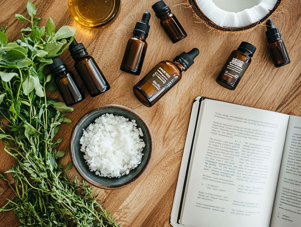 Graphic showing frequently asked questions about essential oils and keto lifestyle