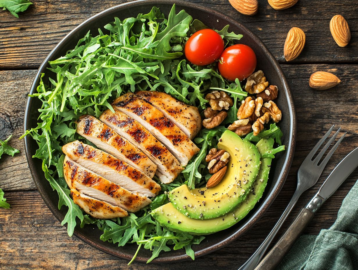 An assortment of high-carb foods including bread, pasta, and sugary snacks