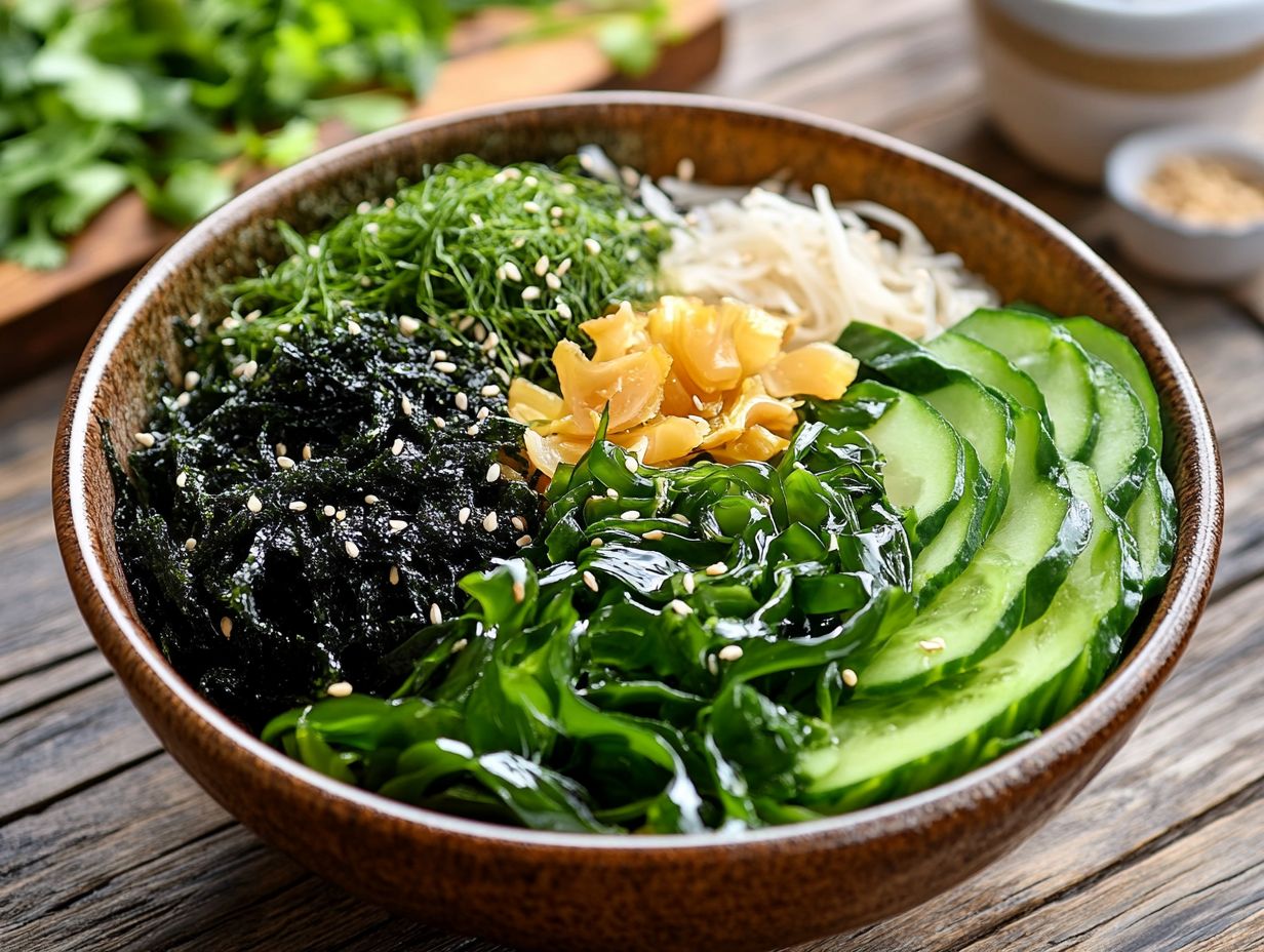 A healthy meal incorporating seaweed for heart health benefits.