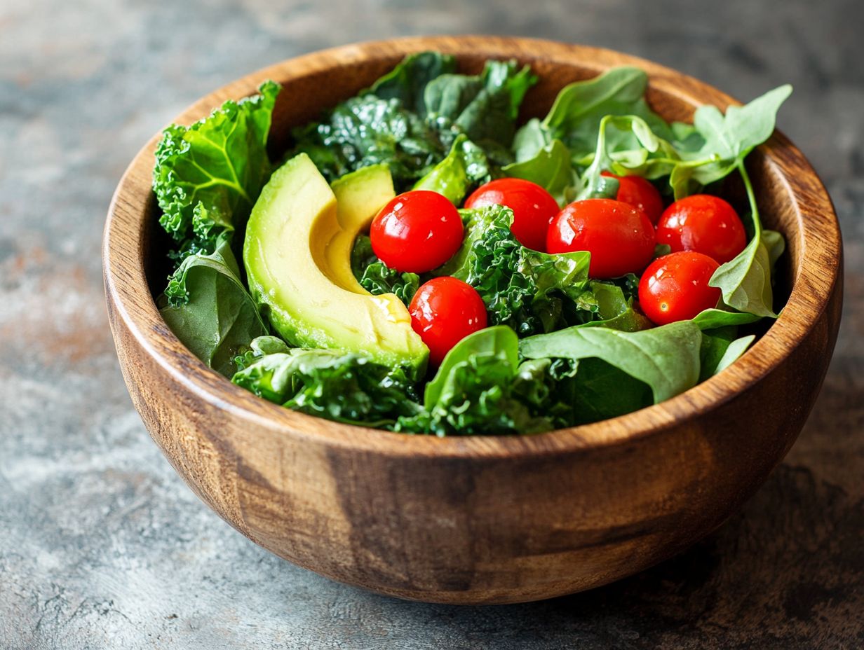 Image showing a variety of leafy greens suitable for keto meals