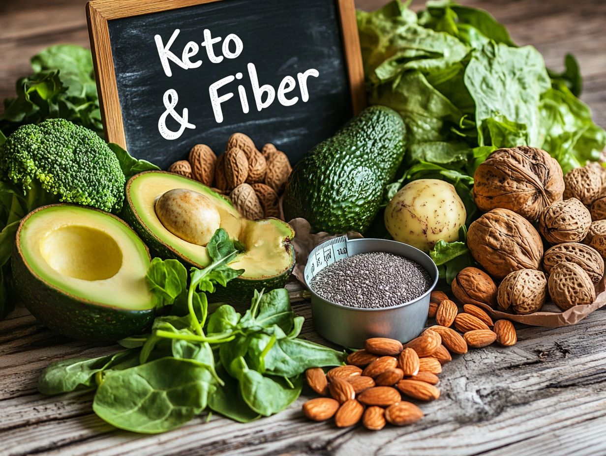 Visual representation of the keto diet's effect on fiber intake.