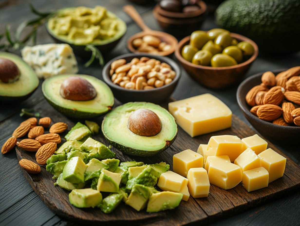 Nutritional chart of keto-friendly snacks