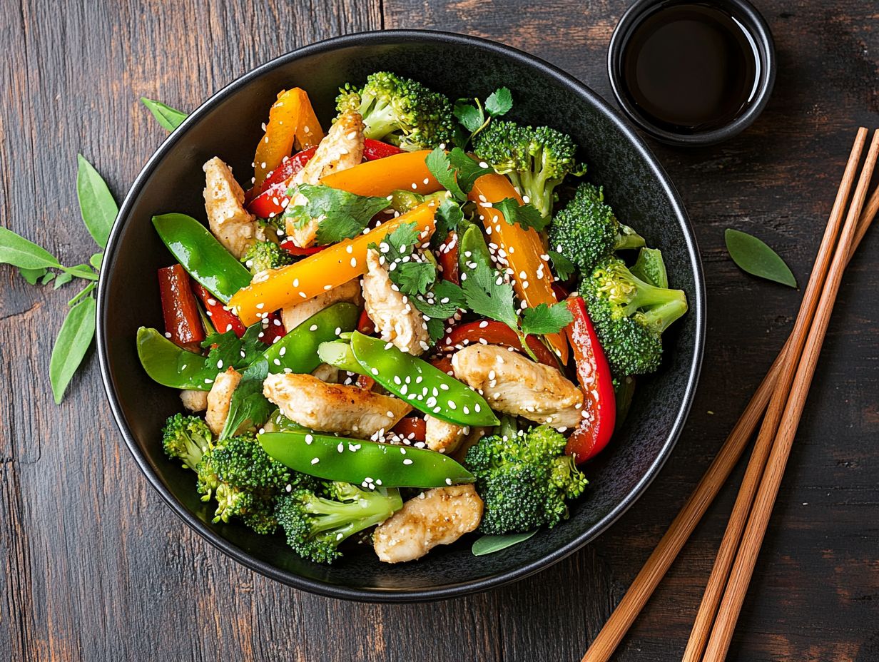 A colorful, nutritious keto stir-fry with fresh vegetables and healthy fats.