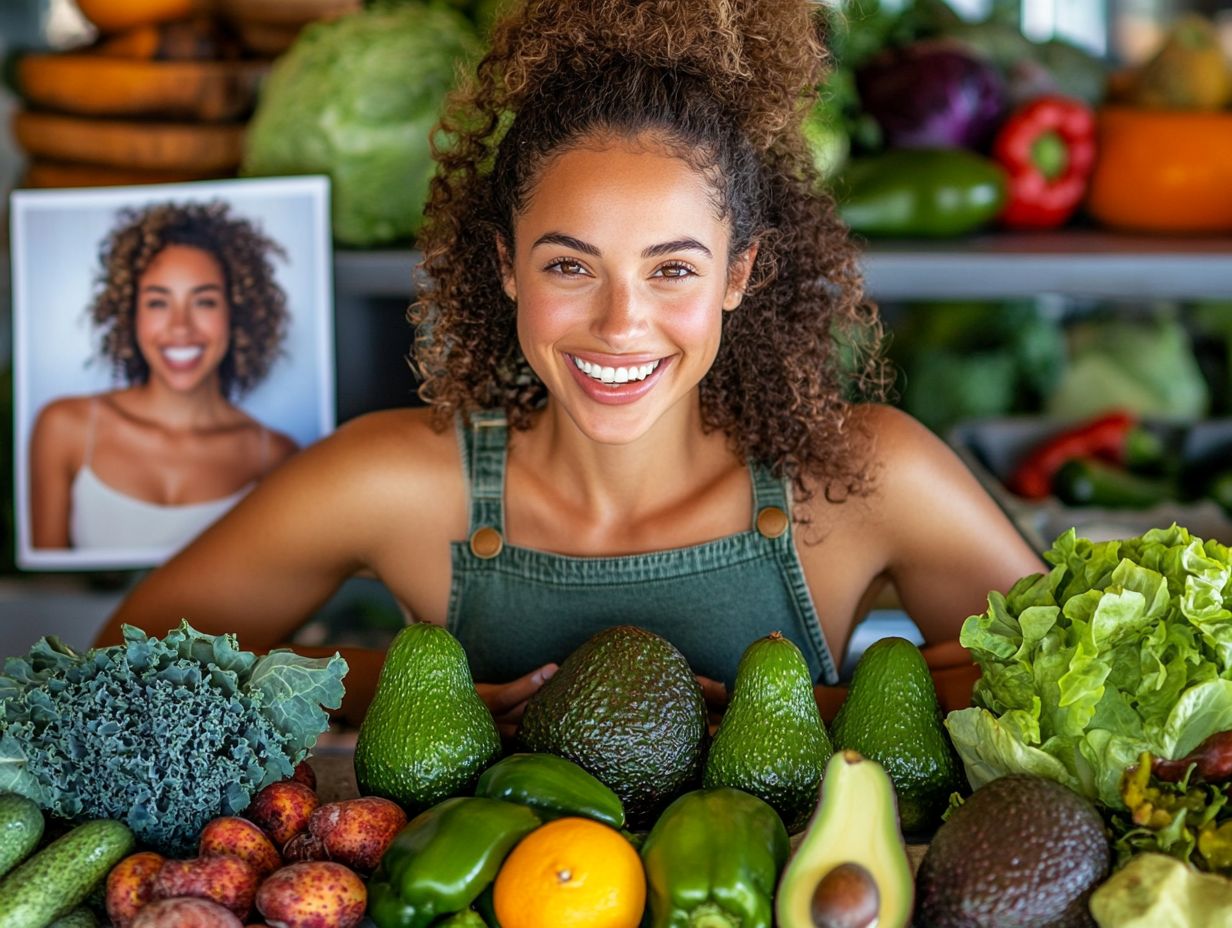 A colorful array of keto-friendly meals