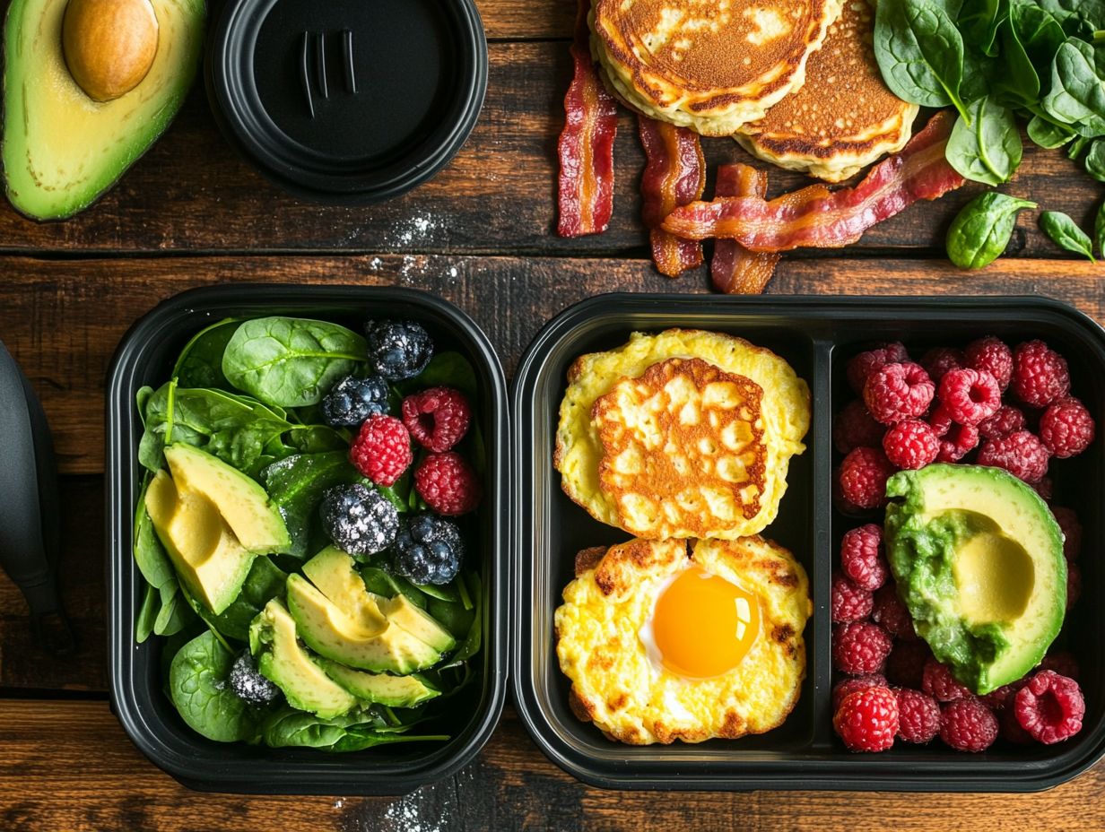 A visual summary of key takeaways for keto meal prep