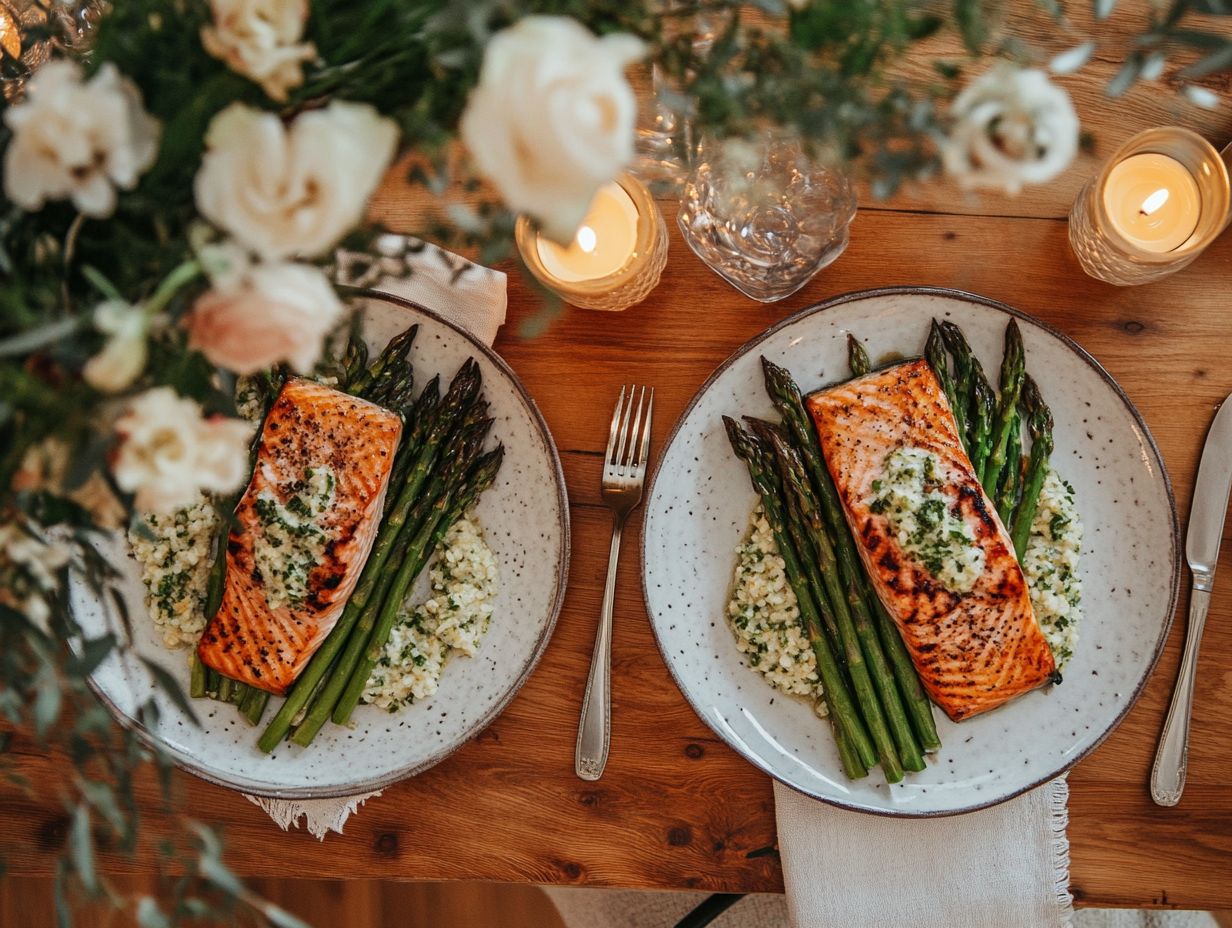 Delicious keto-friendly main courses for a romantic dinner