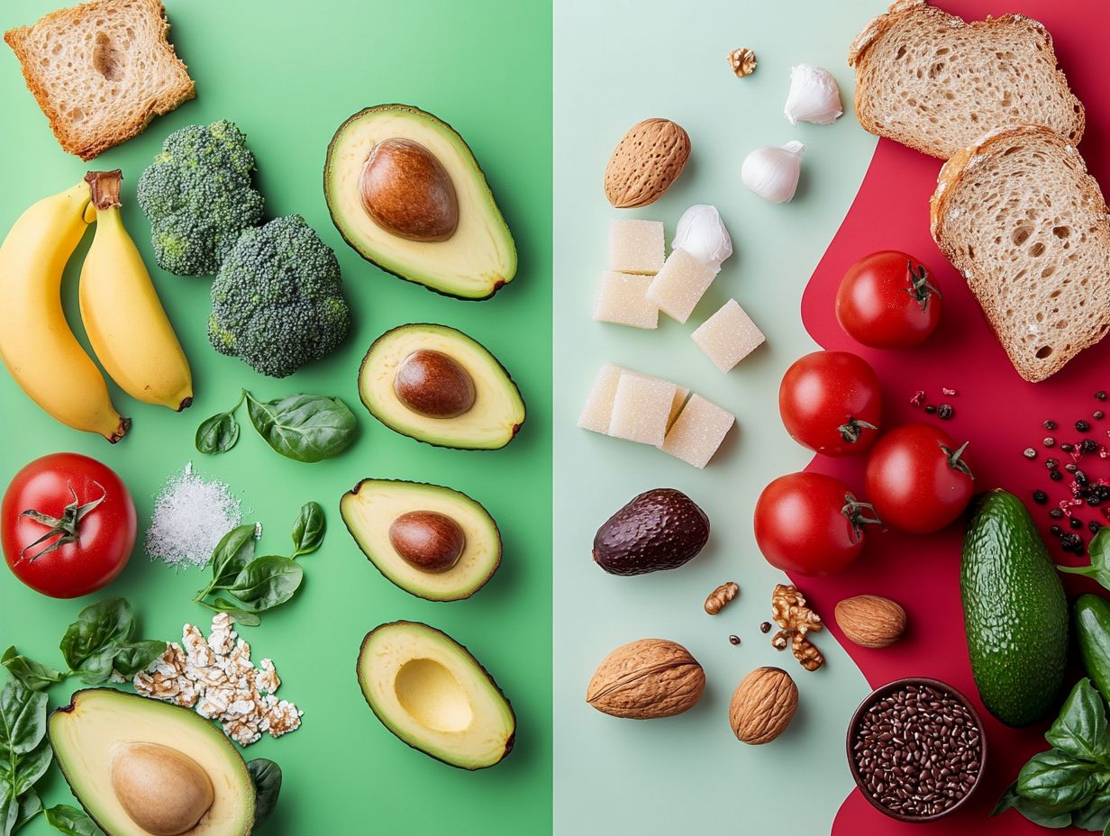 An illustration of refined carbohydrates and their impact on blood sugar levels.